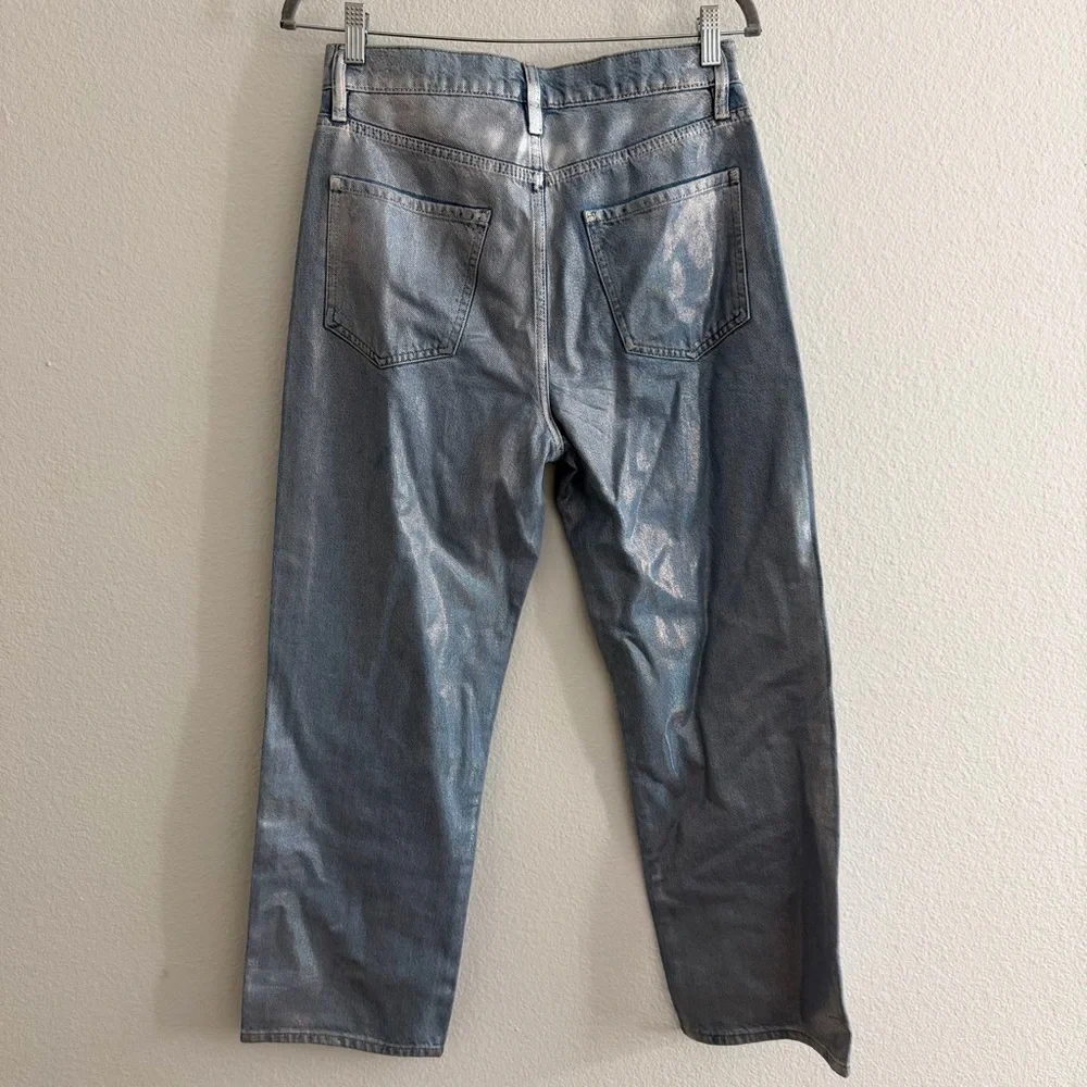 Frame Women’s Holographic Le Jane Crop Denim Jeans Size 27